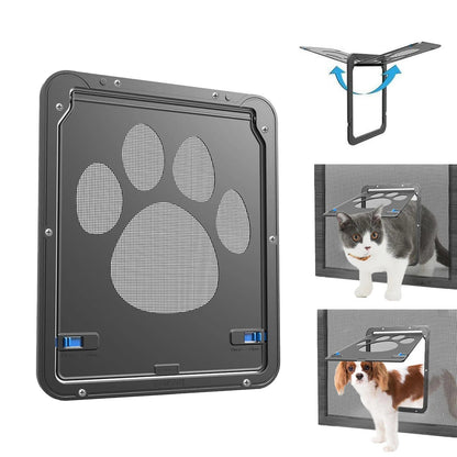 Magnetic Locking Pet Door for Cats and Small Dogs – Durable ABS Plastic with Dual Lock System for Windows and Doors