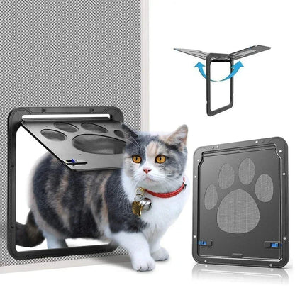 Magnetic Locking Pet Door for Cats and Small Dogs – Durable ABS Plastic with Dual Lock System for Windows and Doors