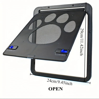 Magnetic Locking Pet Door for Cats and Small Dogs – Durable ABS Plastic with Dual Lock System for Windows and Doors